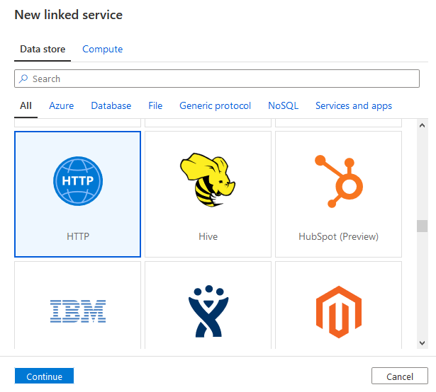 Azure Data Factory SOAP New Linked Service