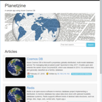 Planetzine - open source Azure Cosmos DB applikation på GitHub