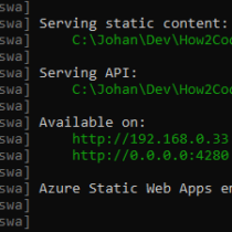 Setting up Azure Static Web Apps local development environment