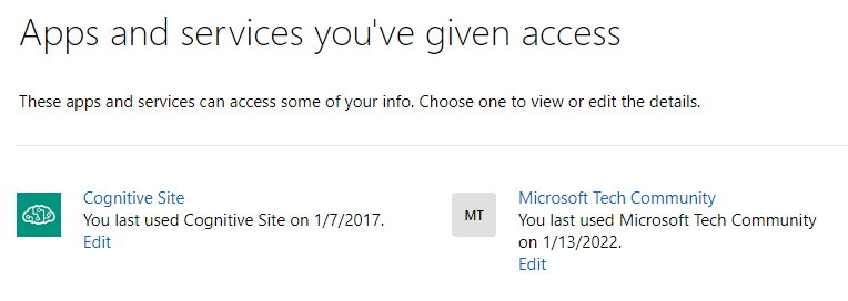 Managing Microsoft account consent