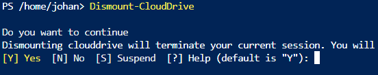 Azure Cloud Shell dismount clouddrive
